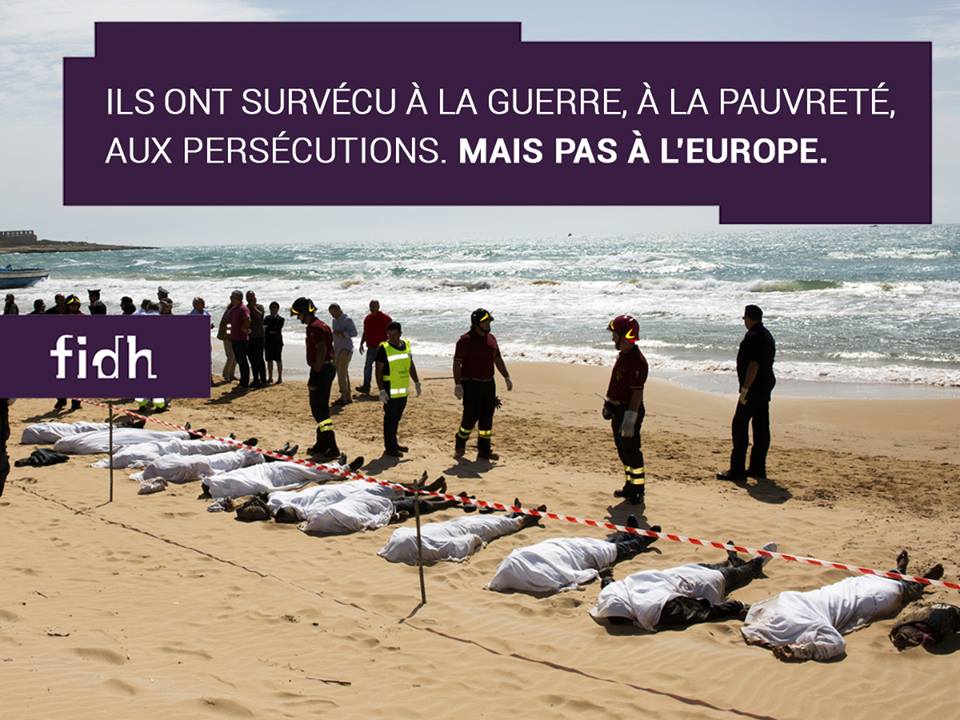 Rassem­ble­ment : Assez de morts aux portes de l’Eu­rope !