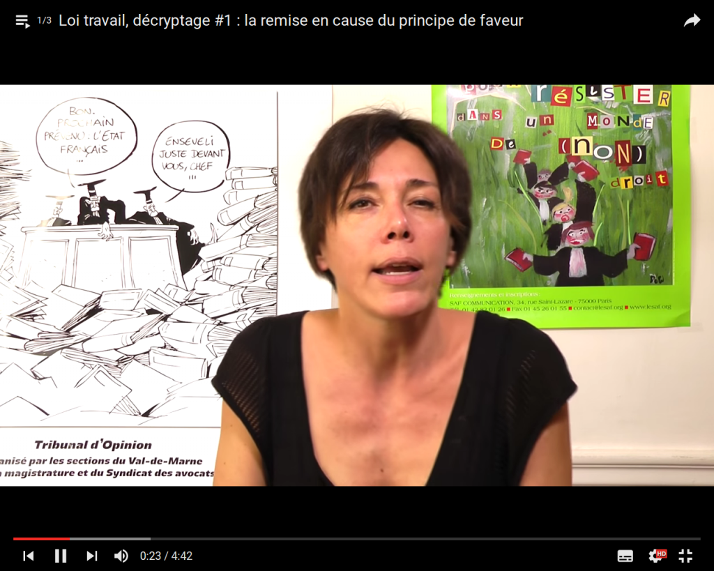 Vidéos de décryp­tage de la loi travail par le Syndi­cat des Avocats de France