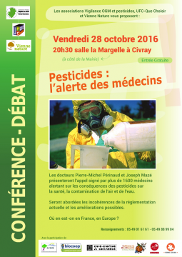 conférence débat sur les pesticides à Civray @ salle de la margelle | Civray | Aquitaine-Limousin-Poitou-Charentes | France