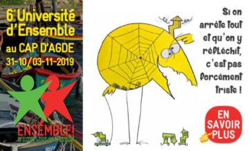 Sixième université d'Ensemble! à Cap d'Agde, du 31 octobre au 3 novembre 2019 @ Azureva Cap d'Agde Village Club