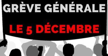 5 décembre : appel syndical unitaire dans la Vienne @ Porte de Paris